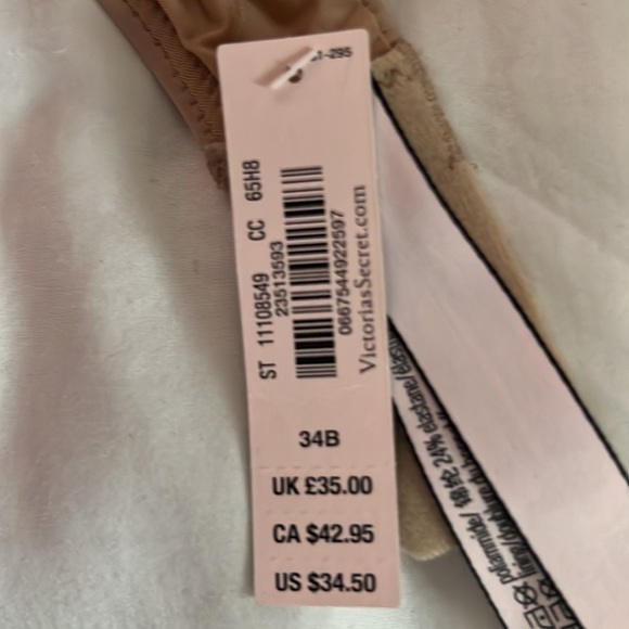 NWT Two Victoria’s Secret T-Shirt Push-Up Bras, Full Coverage, 34B - Picture 2 of 3